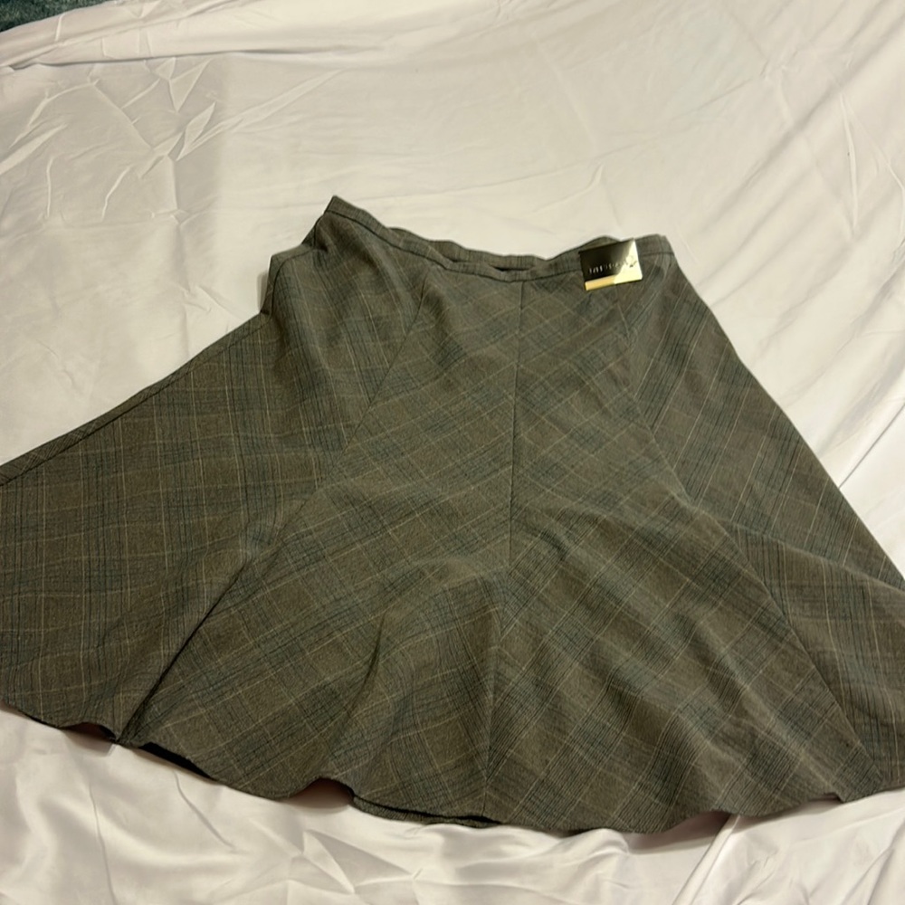 Lane Bryant Grey Plaid Skirt